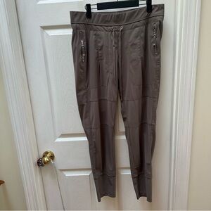 Raffaello Rossi candy 7/8 pants tan brown athletic joggers sweatpants 40